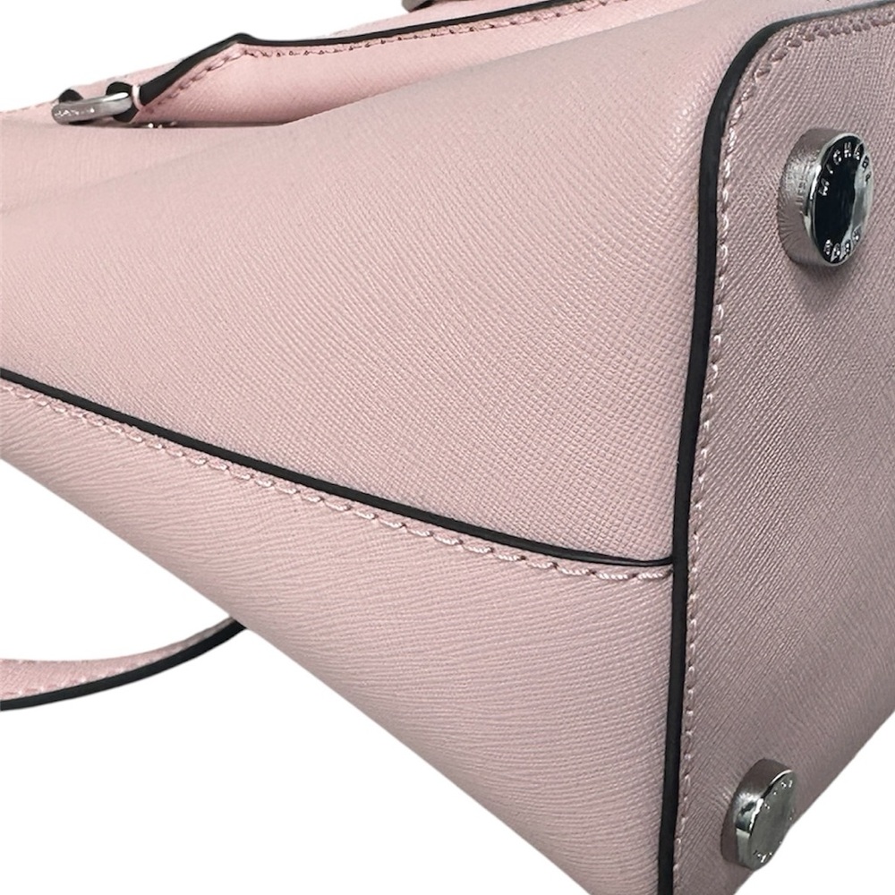 Michael Kors Blush Pink Saffiano Leather Dome Satchel Crossbody Bag - Picture 11 of 17